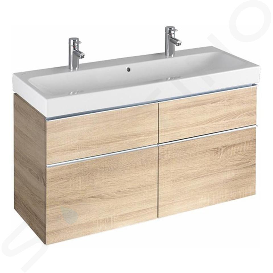 Geberit iCon - Mobile sottolavabo doppio 1200 mm, 4 cassetti