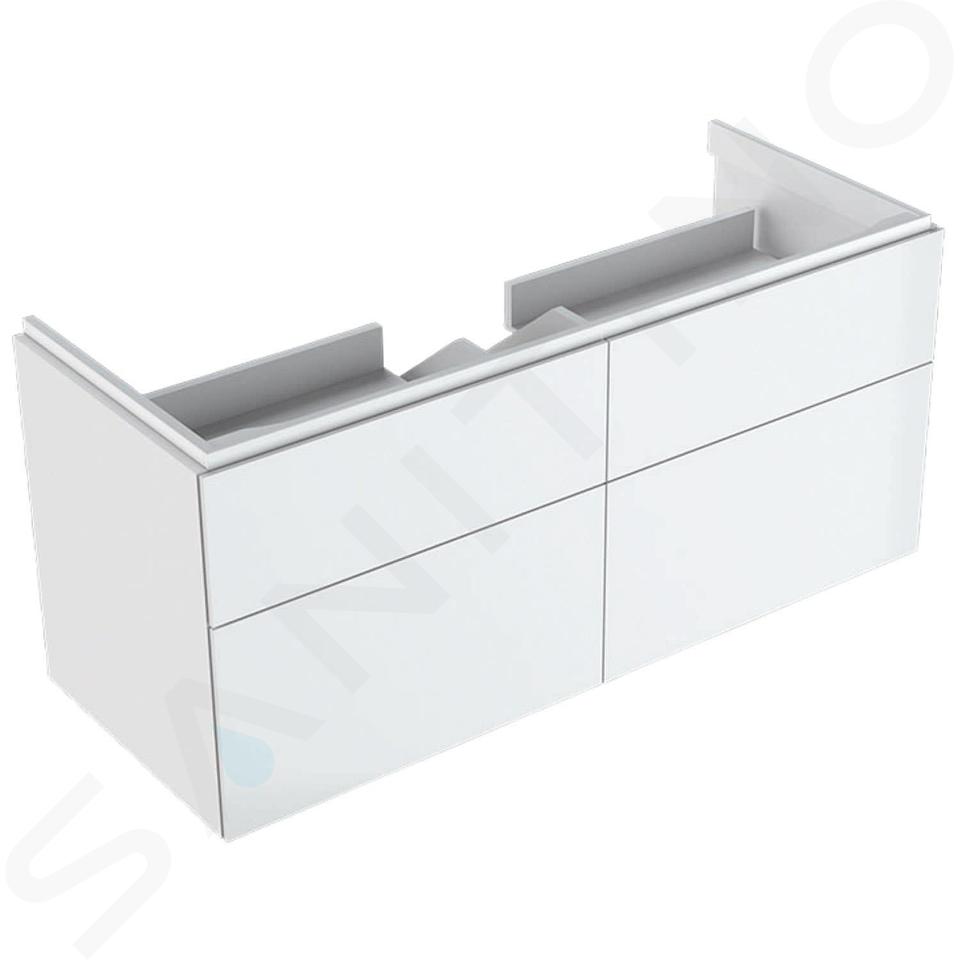 Geberit Xeno 2 - Waschtischunterschrank 1200 mm, mit LED-Beleuchtung, 4 Auszüge, weiß glänzend 500.518.01.1