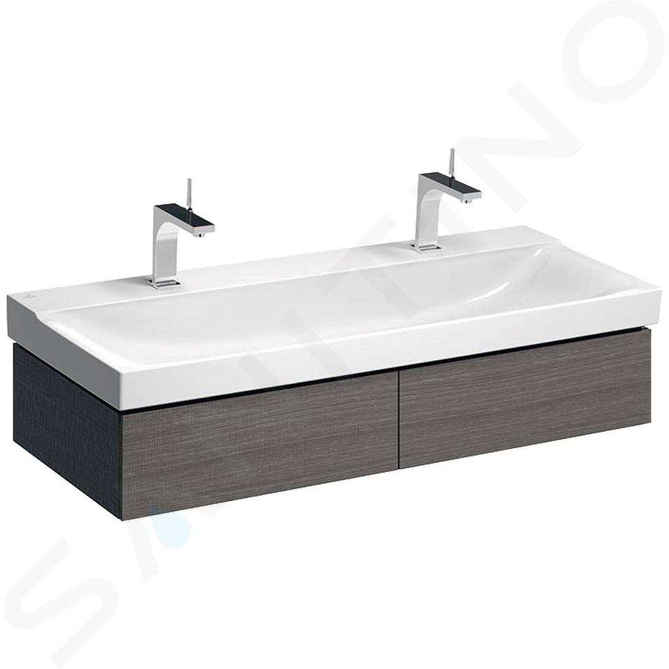 Geberit Xeno 2 - Armario bajo el lavabo 120 cm con iluminación LED, 2 cajones, gris 500.517.43.1