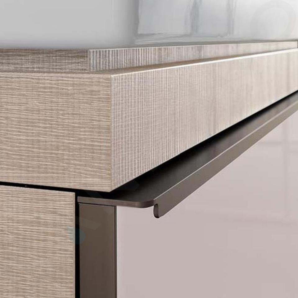 Geberit Citterio - Mobile sottolavabo 560 mm da appoggio, grigio-marrone  lucido/quercia beige 500.558.JI.1