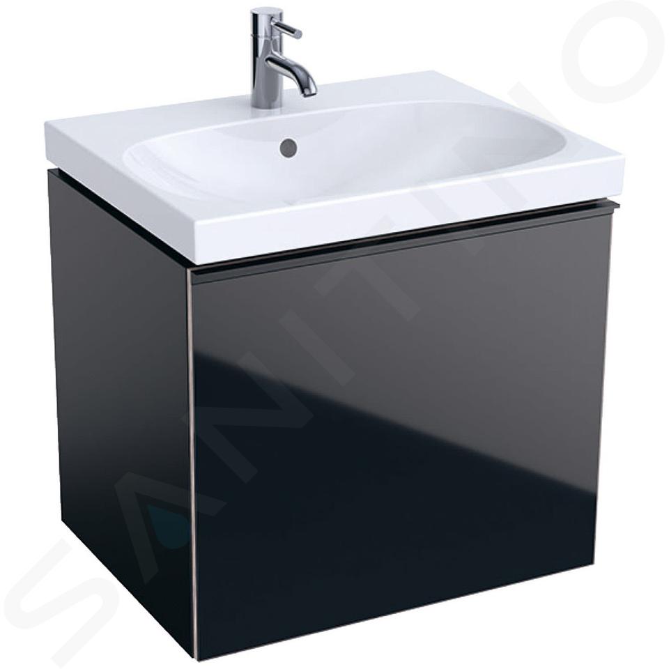 Geberit Acanto - Meuble sous lavabo 600 mm, noir 500.609.16.1