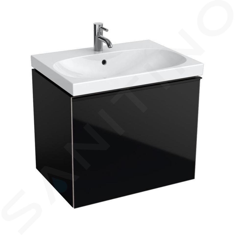 Geberit Acanto - Waschtischunterschrank 600 mm, schwarz 500.614.16.1