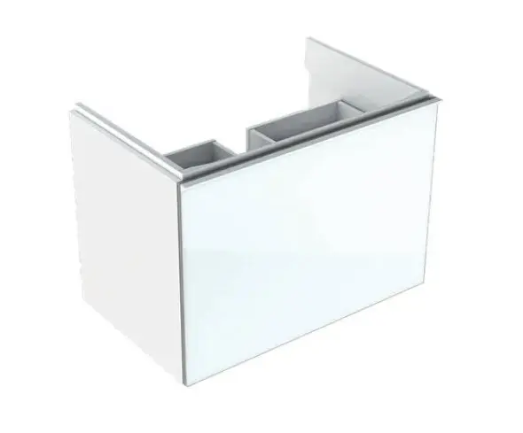 Geberit Acanto - Meuble sous lavabo 600 mm, blanc poli 500.609.01.2