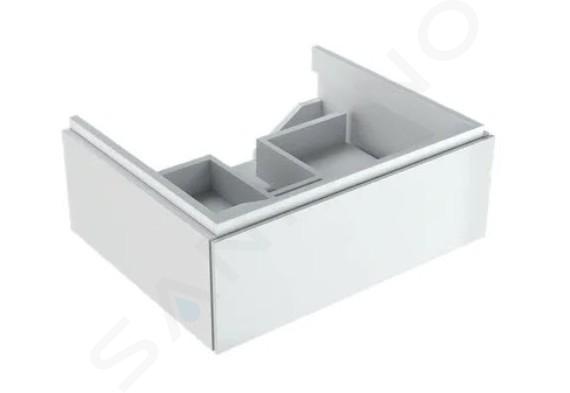 Geberit Xeno 2 - Meuble sous lavabo 60 cm, tiroir avec luminaire LED, blanc poli 500.505.01.1