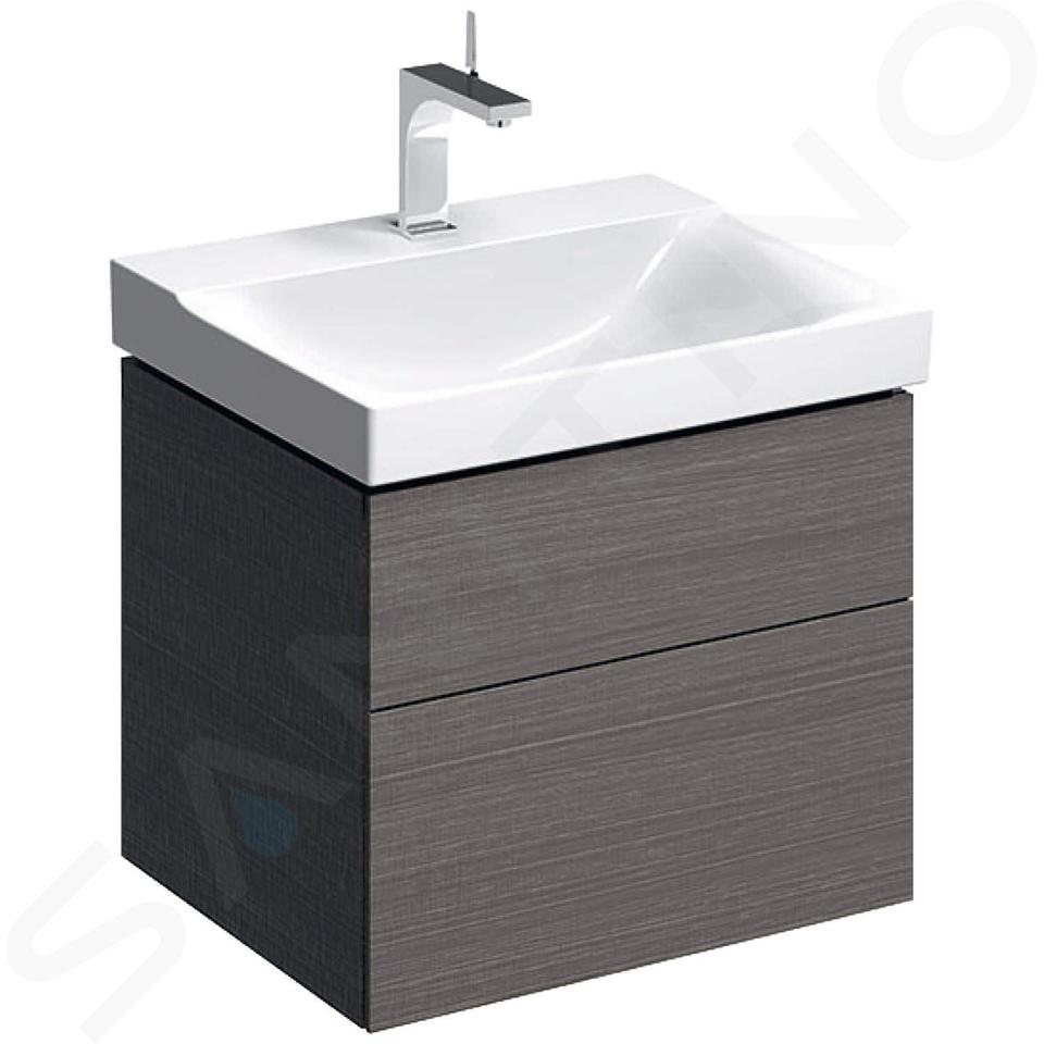 Geberit Xeno 2 - Meuble sous lavabo 600 mm, tiroir avec luminaire LED, gris 500.506.43.1