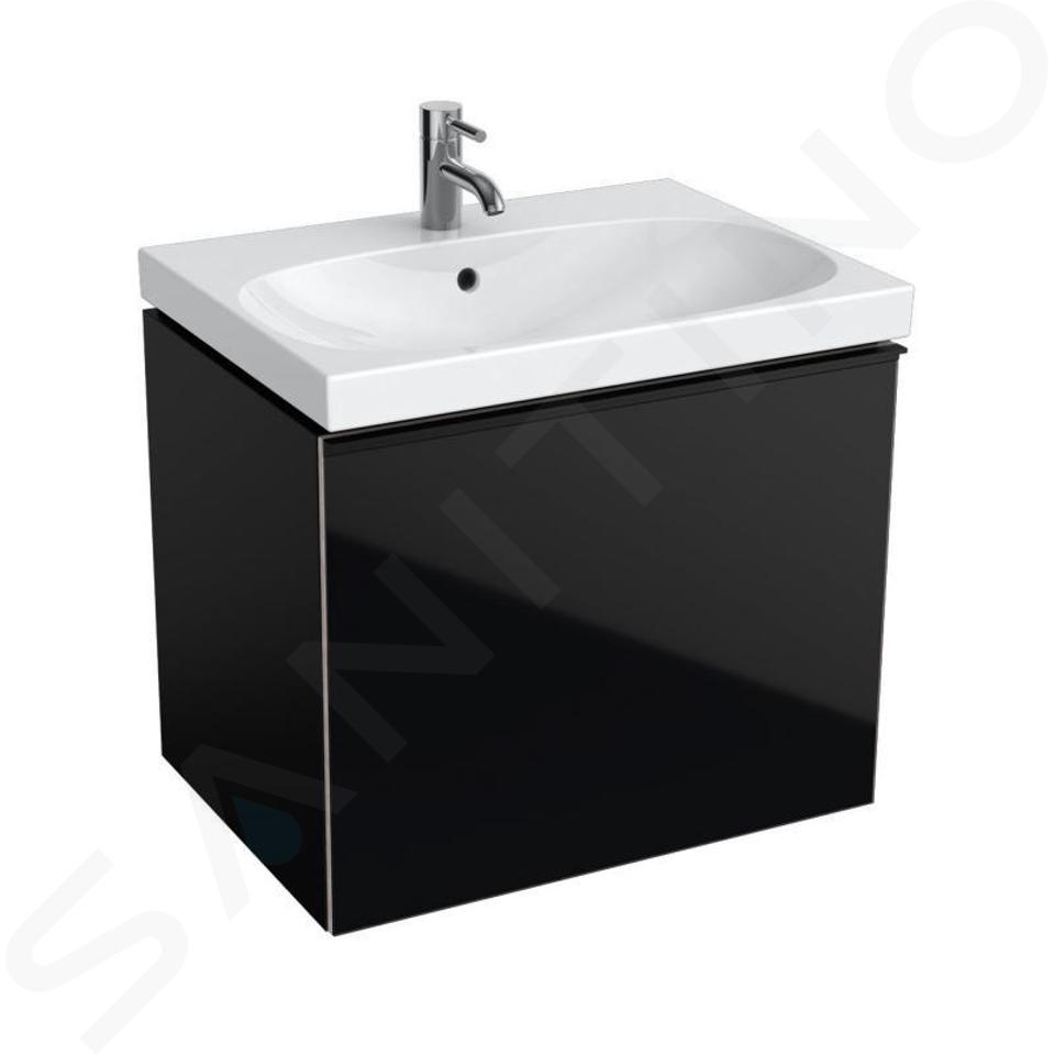 Geberit Acanto - Mobile sottolavabo 650 mm, nero 500.610.16.1