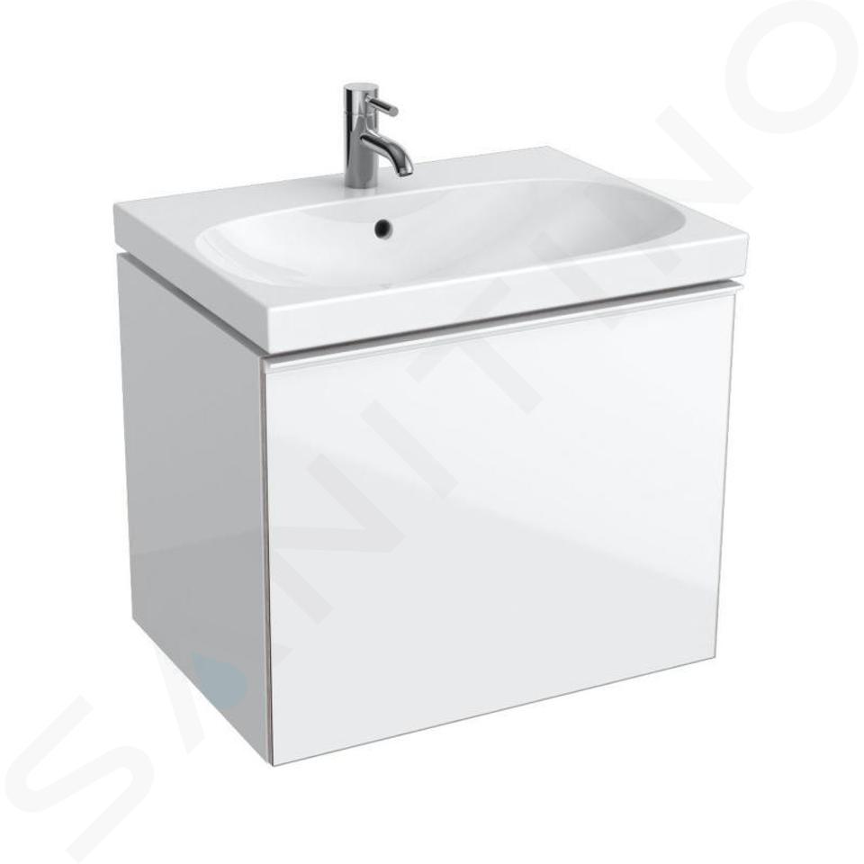 Geberit Acanto - Mueble bajo lavabo 650 mm, blanco brillante 500.610.01.2