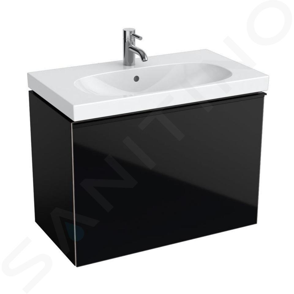 Geberit Acanto - Meuble sous lavabo 750 mm, noir 500.615.16.1