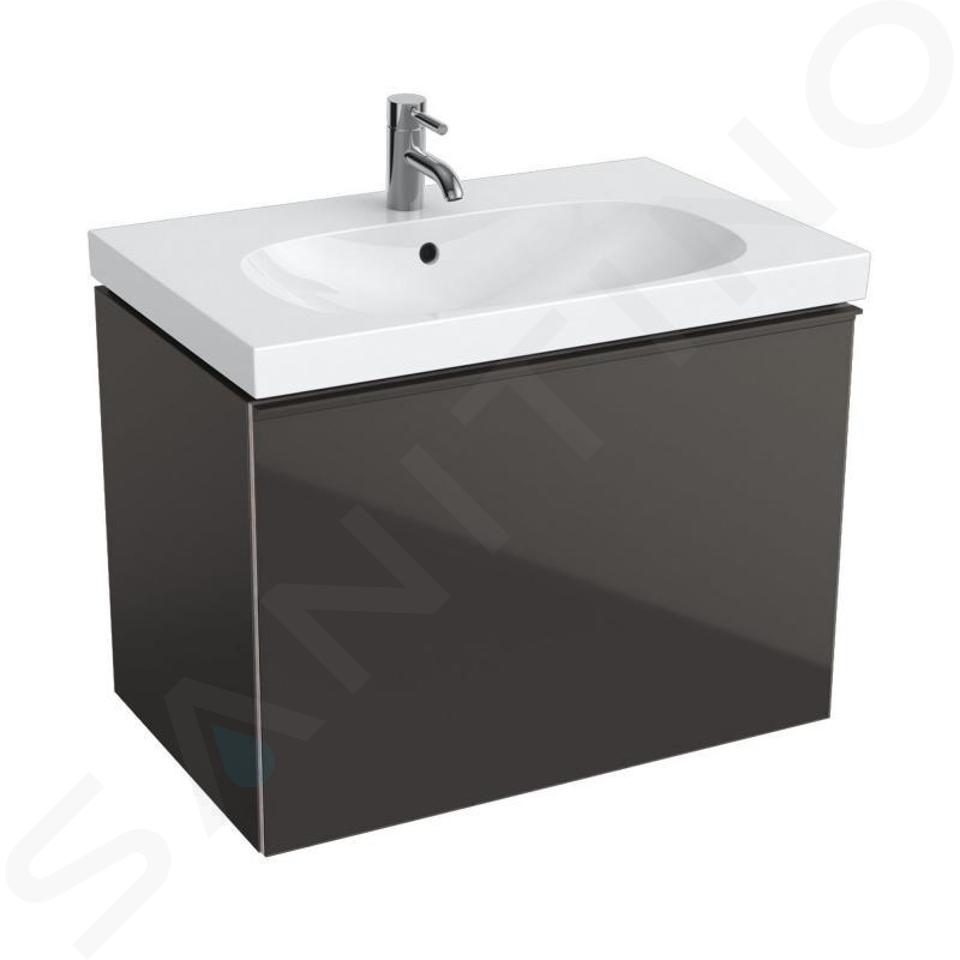 Geberit Acanto - Wastafelonderkast 75 cm, lava look 500.611.JK.2