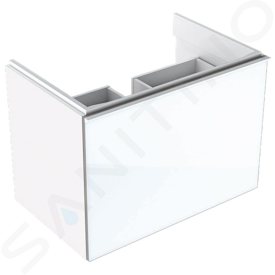 Geberit Acanto - Meuble sous lavabo 750 mm, blanc poli 500.611.01.2