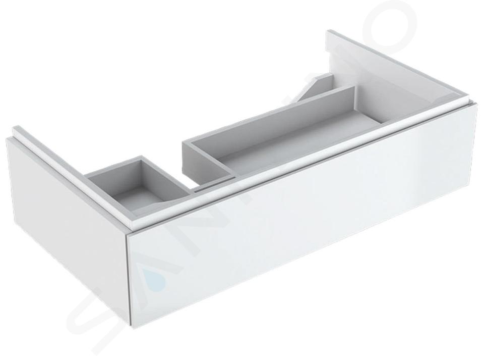 Geberit Xeno 2 - Wastafelonderkast 90 cm met bijzetplank, interne lade met LED verlichting, glanzend wit 500.513.01.1