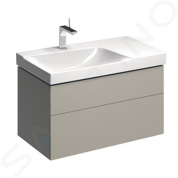 Geberit Xeno 2 - Armario bajo el lavabo 900 mm con superficie de almacenamiento, cajón con iluminación LED, gris-beige 500.515.00.1