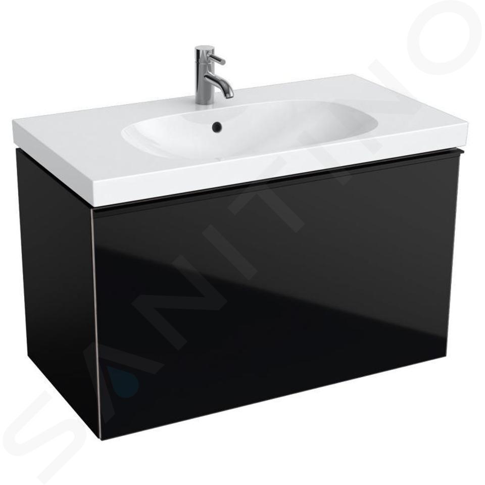 Geberit Acanto - Meuble sous lavabo 900 mm, noir 500.612.16.1