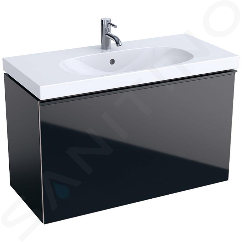 Geberit Acanto - Meuble sous lavabo 900 mm, noir 500.616.16.1