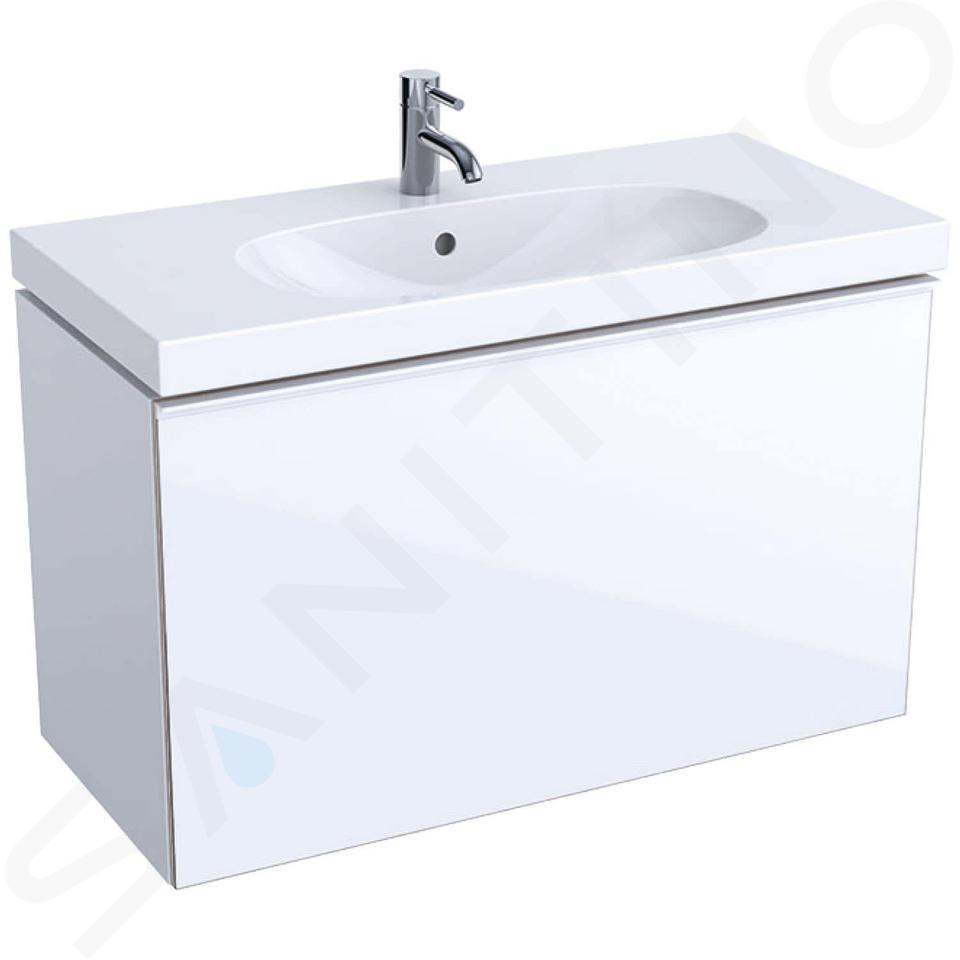 Geberit Acanto - Mobile sottolavabo 900 mm, bianco lucido 500.616.01.2