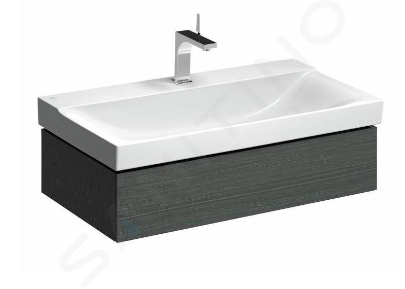 Geberit Xeno 2 - Meuble sous lavabo 900 mm, tiroir avec luminaire LED, gris 500.508.43.1