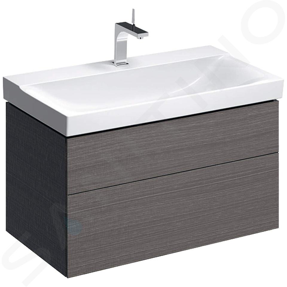 Geberit Xeno 2 - Meuble sous lavabo 900 mm, tiroir avec luminaire LED, gris 500.509.43.1