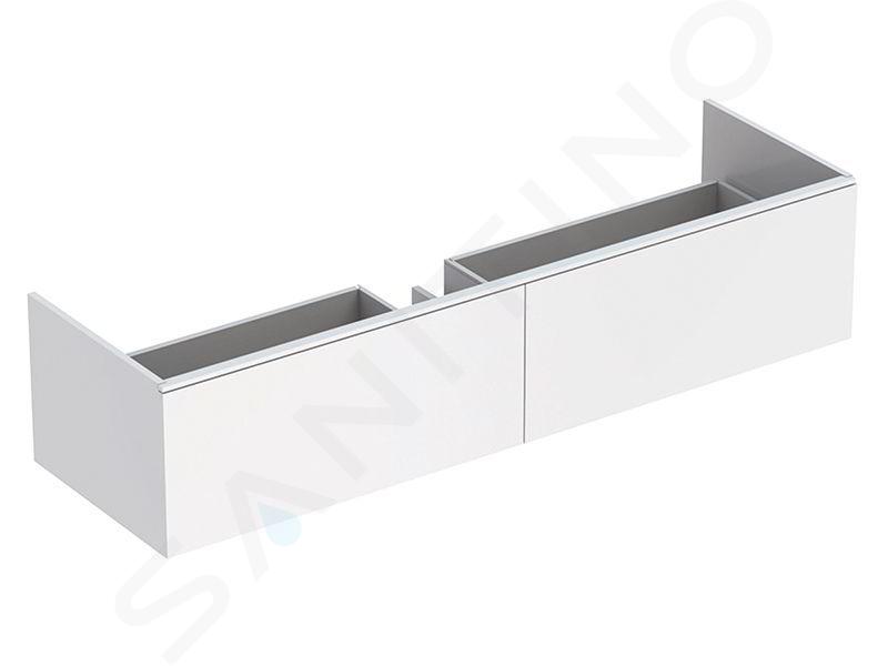 Geberit Xeno 2 - Armario bajo el lavabo Varicor 1400 mm con iluminación LED, 2 cajones, blanco mate 500.347.00.1