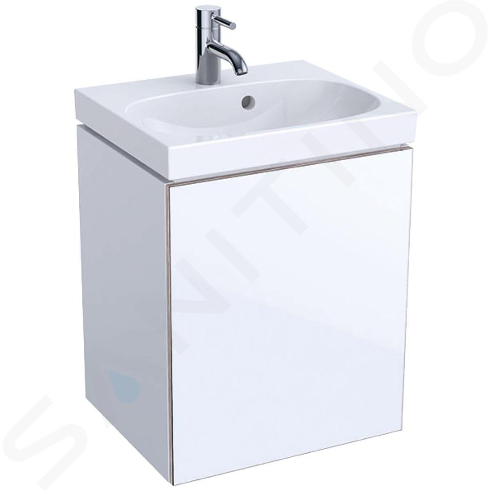 Geberit Acanto - Meuble sous lave-mains 450 mm, blanc poli 500.608.01.2