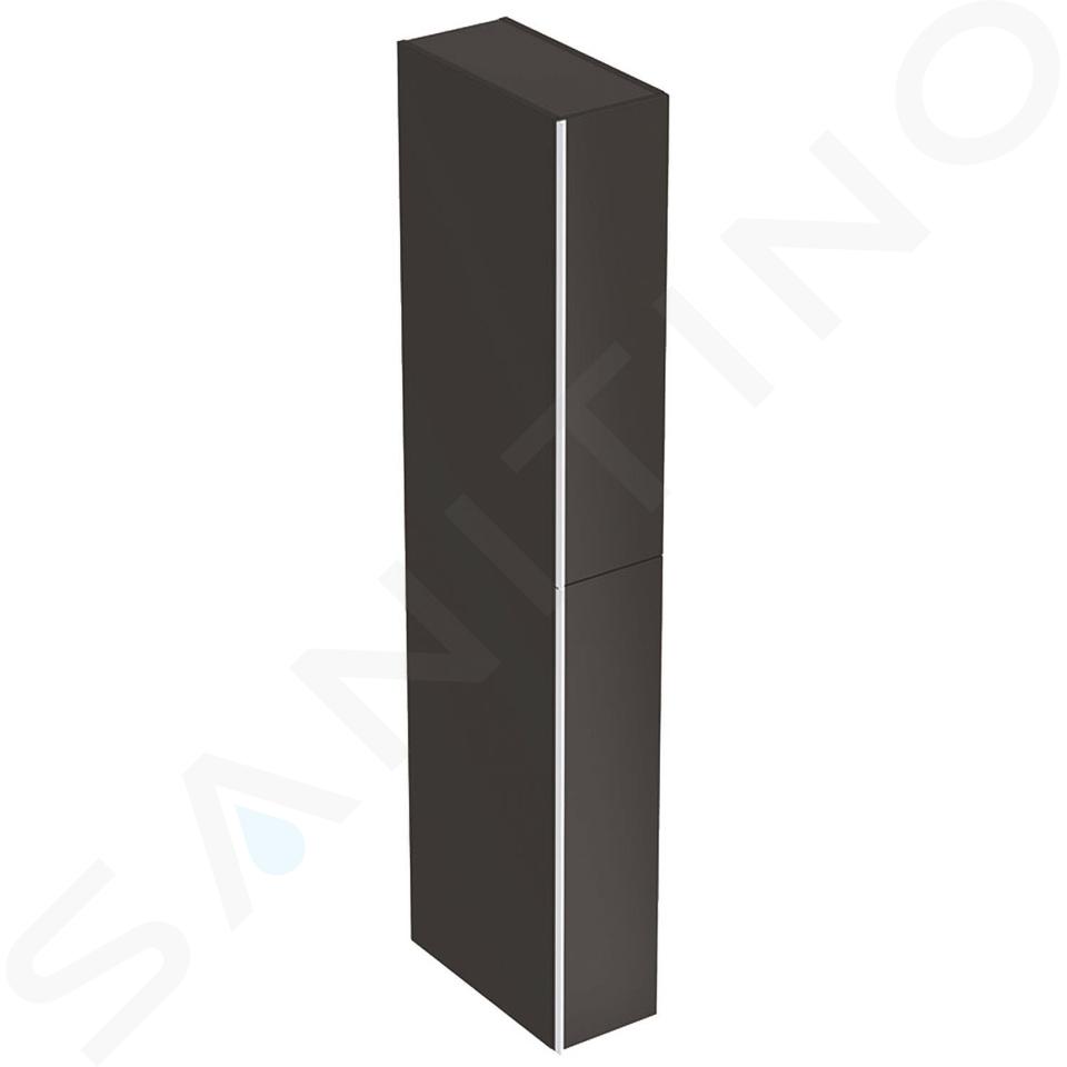 Geberit Acanto - Colonne haute 1730x220 mm, deux tiroirs, noir 500.638.16.1