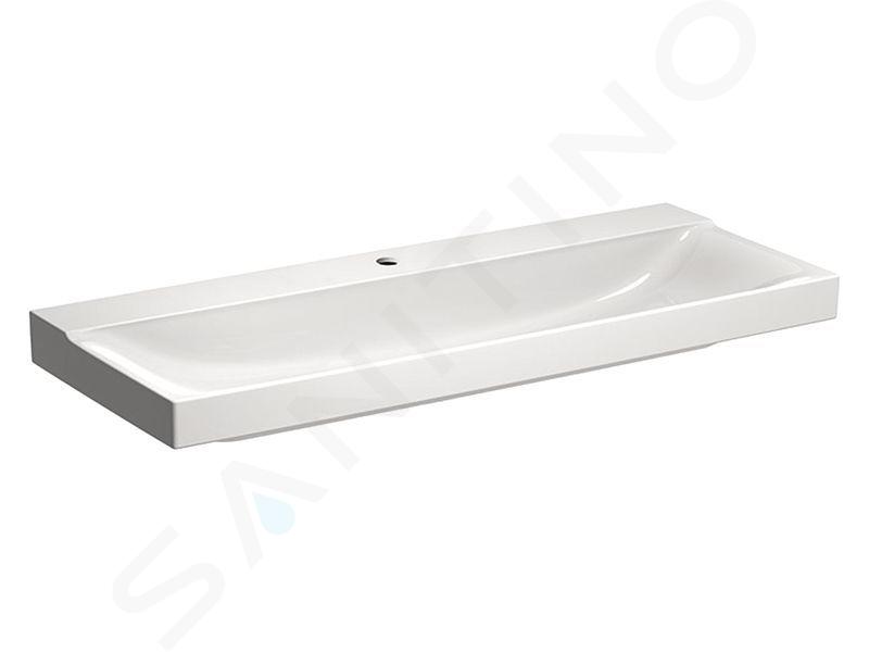 Geberit Xeno 2 - Lavabo 1200x480 mm, avec 1 trou, sans trop-plein, avec KeraTect, blanc 500.551.01.1