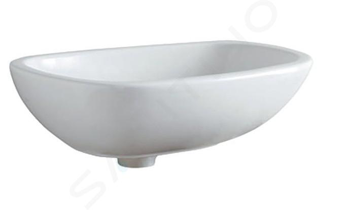 Geberit Citterio - Umývadlo 560x400 mm na dosku, bez prepadu, s KeraTect, biela 500.542.01.1