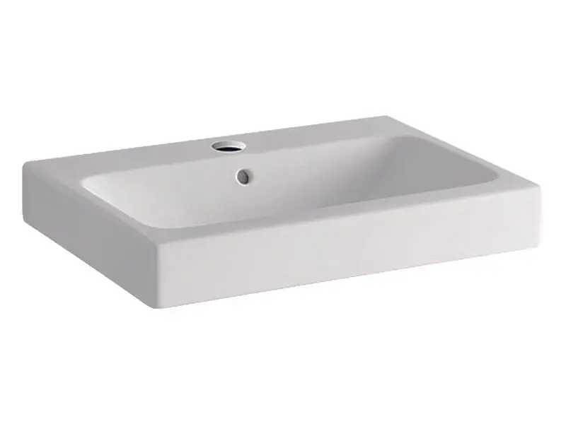 Geberit iCon - Lavabo 60x49 cm, orificio para grifo, con rebosadero, blanco 124560000