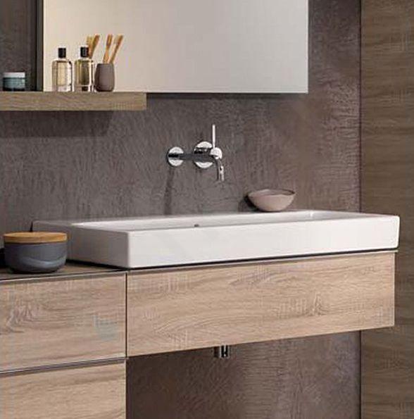 Ikon S mueble baño doble lavabo 2 cajones suspendido blanco brillante