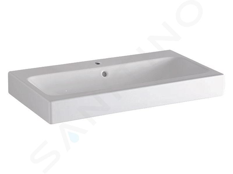 Geberit iCon - Lavoar 75x49 cm, orificiu pentru baterie, cu preaplin, alb 124575000