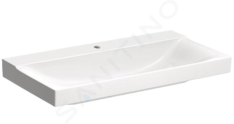 Geberit Xeno 2 - Lavabo 900x480 mm, orificio para grifo, sin rebosadero, con KeraTect, blanco 500.531.01.1