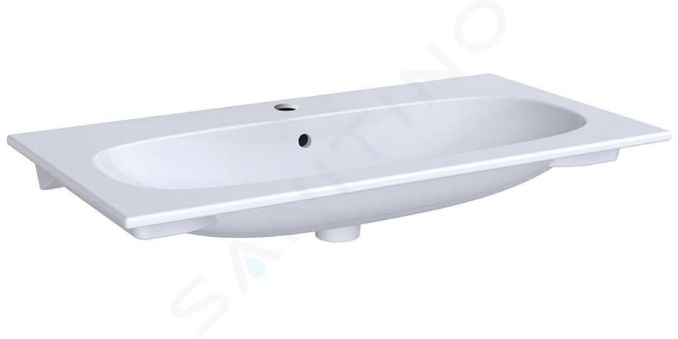 Geberit Acanto - Lavabo 900x480 mm, con foro per miscelatore, con troppopieno, bianco 500.642.01.2