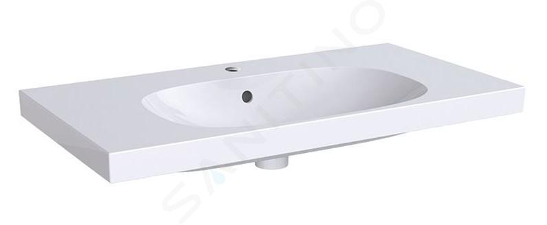 Geberit Acanto - Lavabo 900x482 mm, foro per miscelatore, con troppopieno, bianco 500.623.01.2