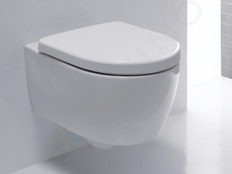 WC suspendu Geberit Icon new rimfree avec abattant fin