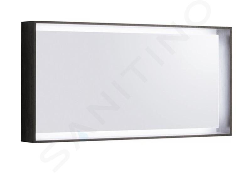 Geberit 500.206.00.1 OPTION specchio contenitore L.75 cm, con due ante e  illuminazione led e presa USB