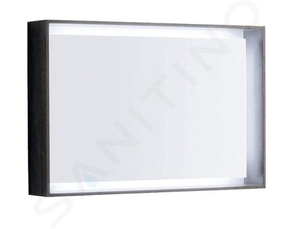 Geberit Citterio - Specchio 884x584 mm con illuminazione LED, quercia  grigio-marrone 500.572.JJ.1