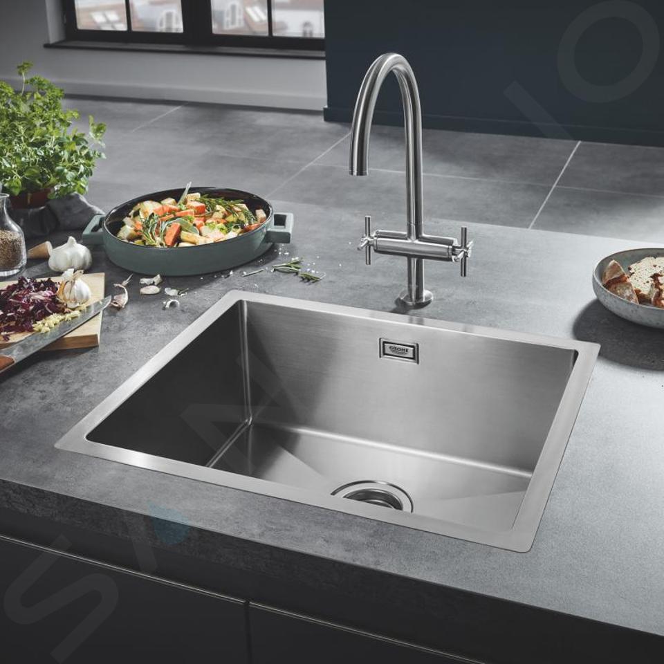 Grohe Spoelbakken - Spoelbak K700, mm, geborsteld RVS 31726SD0 | Sanitino.nl