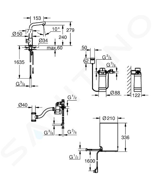 Laboratorium Integreren dwaas Grohe Red - Mono keukenkraan met M boiler en filter, supersteel 30339DC1 |  Sanitino.nl