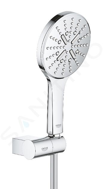 Grohe Rainshower SmartActive - Conjunto de alcachofa de ducha 130 9,5 l/min, 3 chorros, soporte y manguera, cromo 26580000