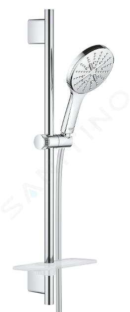 Grohe Rainshower SmartActive - Conjunto de alcachofa de ducha 130 9,5 l/min, 3 chorros, barras y mangueras 60 cm, cromo 26575000