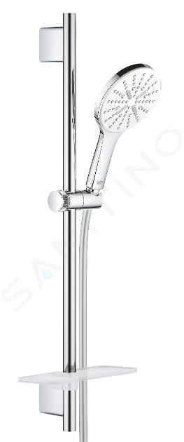 Grohe Rainshower SmartActive - Sada sprchové hlavice 130 9,5 l/min, 3 proudy, tyče 600 mm a hadice, měsíční bílá 26577LS0