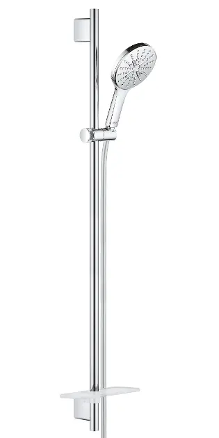 Grohe Rainshower SmartActive - Zestaw głowicy prysznicowej 130, 3 strumienie, drążki 90 cm i wąż , chrom 26578000