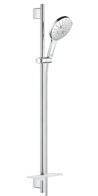 Grohe Rainshower SmartActive - Set doccetta 150, 3 getti, asta 90 cm e flessibile, cromo 26593000