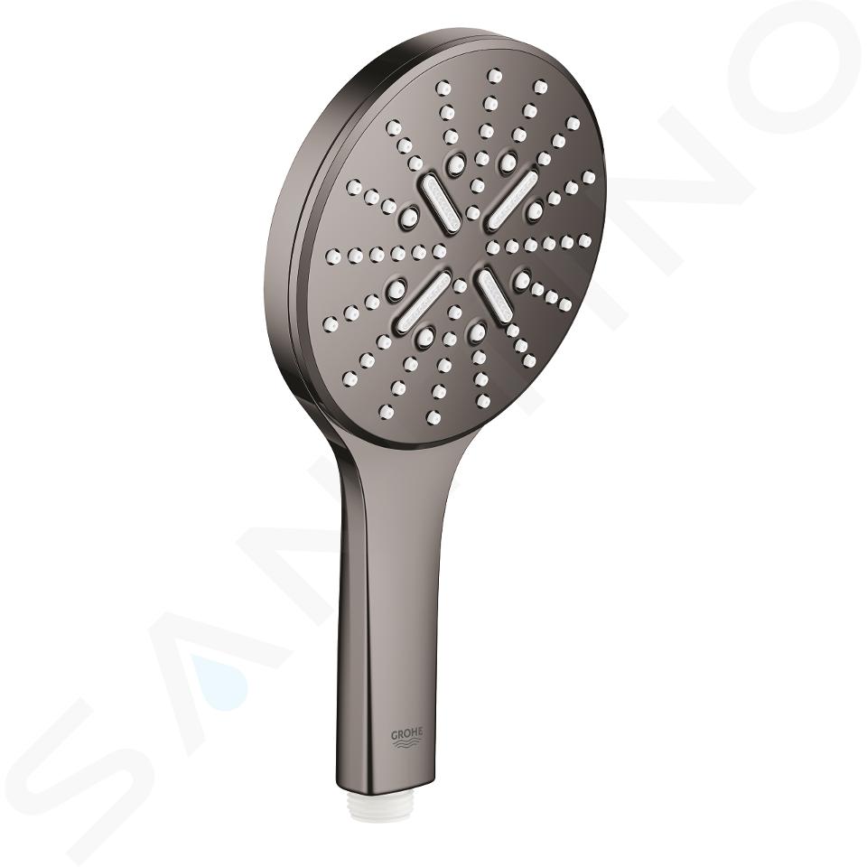 Grohe Rainshower SmartActive - Cabezal de ducha 130 9,5 l/min, 3 chorros, Hard Graphite 26574A00