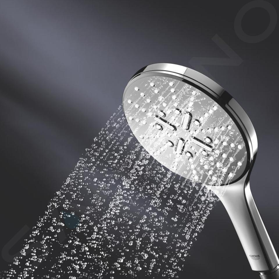 Grohe Rainshower SmartActive - Conjunto de alcachofa de ducha 130 9,5  l/min, 3 chorros, soporte y manguera, cromo 26580000