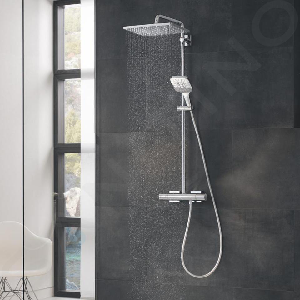 Grohe Rainshower SmartActive Cube - Set doccia 310 con termostato, 3 getti,  cromo 26649000