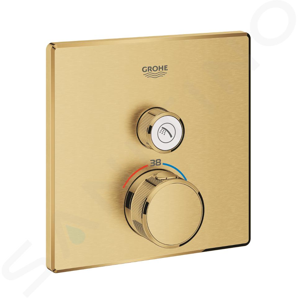 Grohe Grohtherm SmartControl - Grifo termostático de ducha empotrado con 1 válvula, Cool Sunrise cepillado 29123GN0