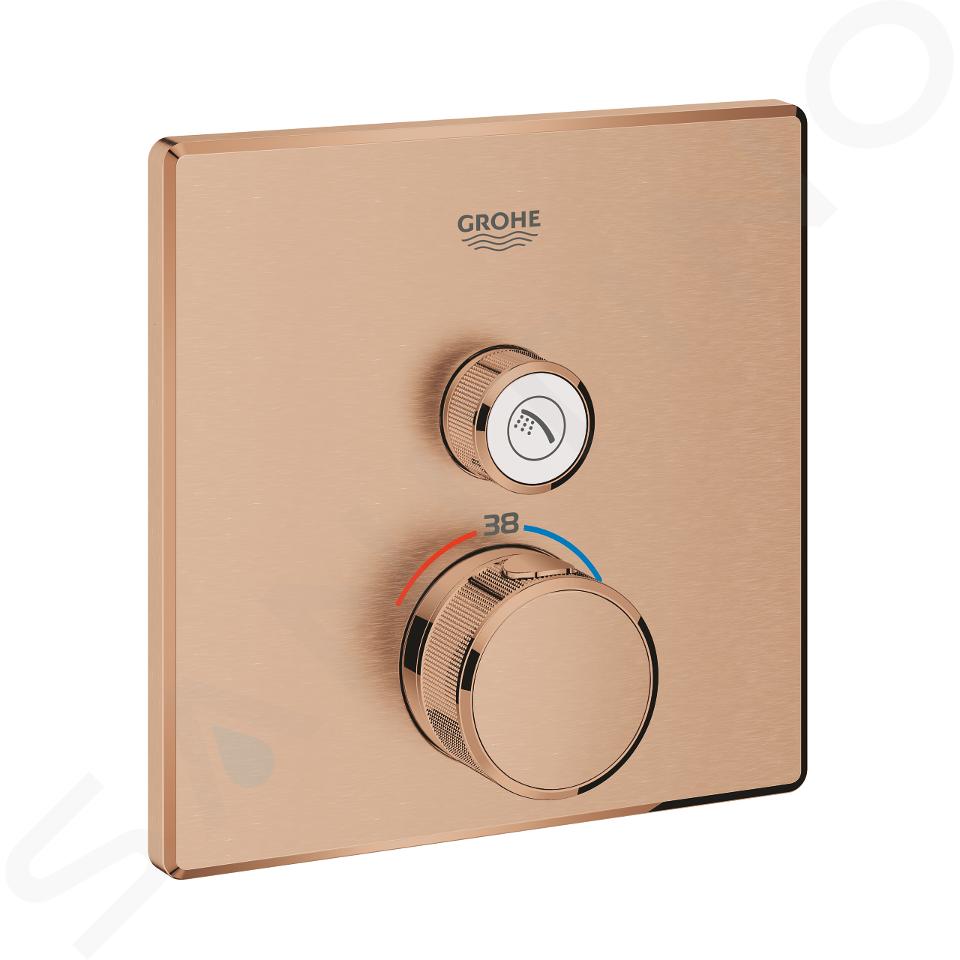 Grohe Grohtherm SmartControl - Grifo termostático de ducha empotrado con 1 válvula, Warm Sunset cepillado 29123DL0