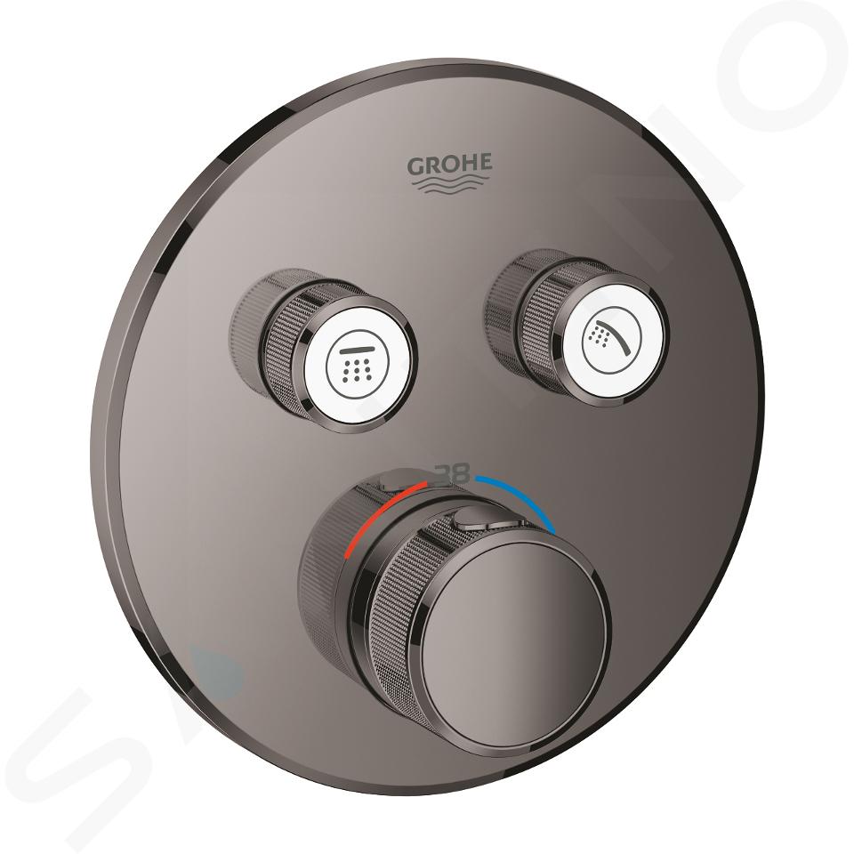 Grohe Grohtherm SmartControl - Podtynkowa termostatyczna bateria prysznicowa do obsługi dwóch wyjść wody, Hard Graphite 29119A00