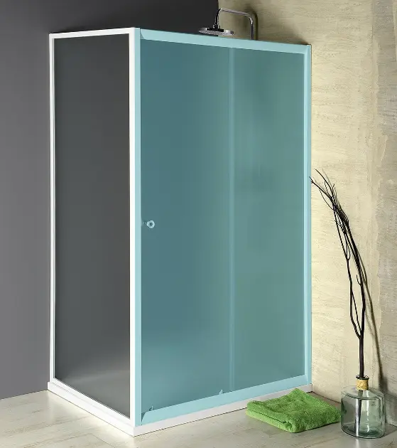 Aqualine - Странична стена Amadeo 80 см, матово стъкло BRICK BTP80
