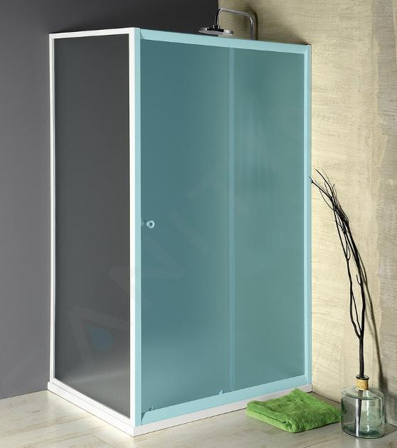 Aqualine Duschkabinen - Seitenwand Amadeo 800 mm, Glas matt BRICK BTP80